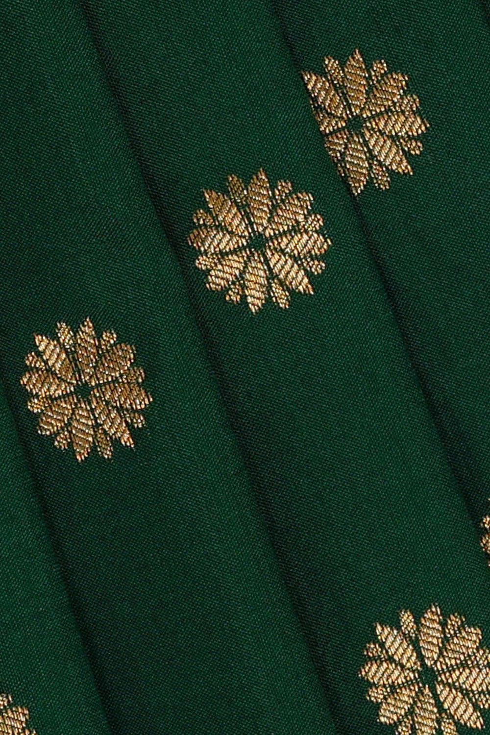Image of Narayanpet Silk Bottle Green Saree